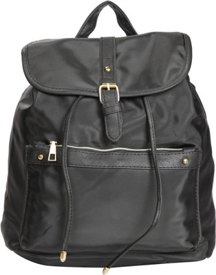 

Bagkok Black PU Backpack 4 L Backpack(Black)