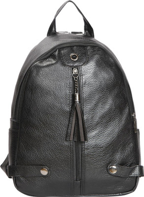 

Bagkok Black PU Backpack 4 L Backpack(Black)