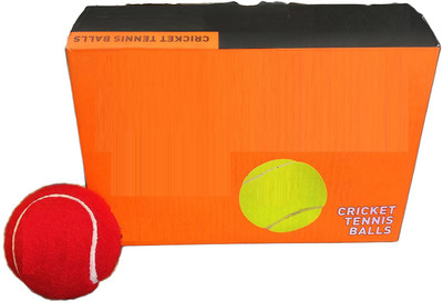 

QUINERGYS ™ Waterproof Alum Tanned Sports Tournament Outdoor Cricket Ball Cricket Tennis Ball(Pack of 6, Red), Red-type-017