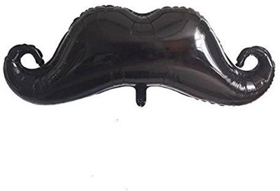 

Funcart Solid Black Mustache Shape Foil Balloon Balloon(Black, Pack of 1)