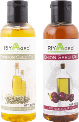 

RIYAAGRO (Combo Pack of 2) 100 % Natrual & Pure Undiluted Cold Pressed (Pumpkin Seed & Onion Seed Oil) For Hair-Scalp-Skin-Face-Nails-- 100 ml(100 ml)