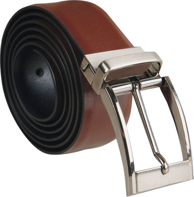 

JusTrack Men Formal Brown, Black Genuine Leather Reversible Belt, Black;brown