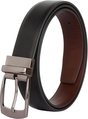 

ZORO Men Formal, Party, Casual Black Artificial Leather Reversible Belt, Black/brown