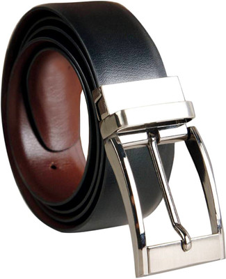 

JusTrack Men Formal Brown, Black Genuine Leather Reversible Belt, Black;brown