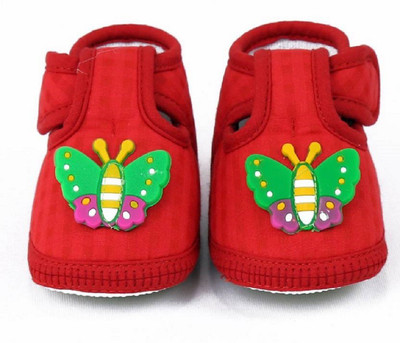

VLS Lifestyle (0-12 M) Cotton Selfie Booties(Toe to Heel Length - 11 cm Red)