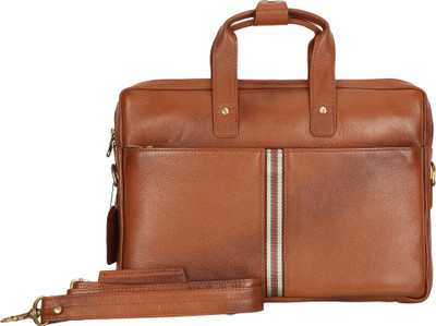 

Charpe TRKT-16019-BR Medium Briefcase - For Men & Women(Brown)