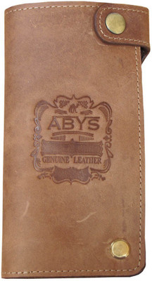

ABYS Genuine Leather Travel Card Holder||Business Card Book||Debit card Holder for Men & Women(Tan)