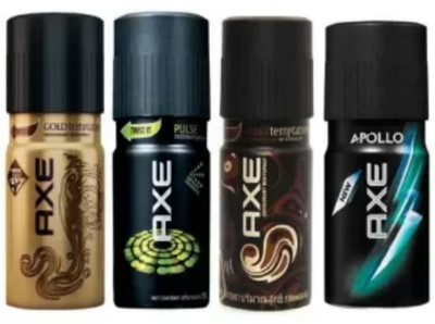 

AXE Deodorants Gold, Pulse, Dark & Apollo - Pack of 4 (150 ML Each) Deodorant Spray - For Men(600 ml, Pack of 4)