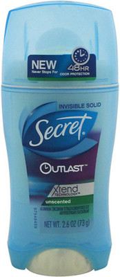 

Secret Outlast Unscented Women's Invisible Solid Antiperspirant & Deodorant 2.6 Oz Deodorant Stick - For Women(73 g)
