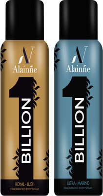 

Alainne Billion Royal - Lush & Ultra- Marine Combo Body Spray - For Men(300 ml, Pack of 2)