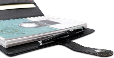 

COI B5 Planner/Organizer(black Faux Leather Corporate executive undated organizer / planner with pen with Pen & calculator, Black)
