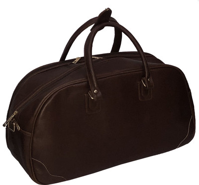 

Cp Bigbasket (Expandable) Leather Duffel Luggage Cabin Bag Travel Duffel Bag(Brown)