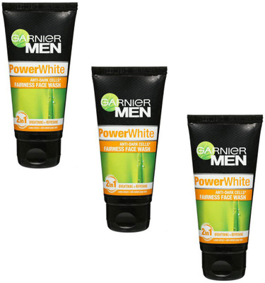 

Garnier Men Power White Anti-Dark Cells (Pack of 3) Face Wash(50 g)
