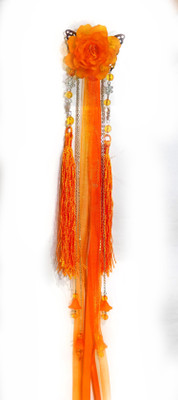 

Majik Hair Accessories Flower, Hair Clip For Party Wear Use For Girls Hair Chain(Orange)