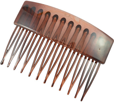 Sarah 12 Teeth Plastic Hair Comb Clip Hairpin Side Combs Pin for Women and Girls (Coffee) Hair Clip(Brown)
