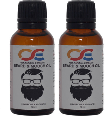 

OSE Luxurious and Aromatic Beard & Mooch Oil ( Pack of 2 ); For- Hair Growth & Repair, Faster beard growth oil, Damaged hairs Hair Oil(30 ml)