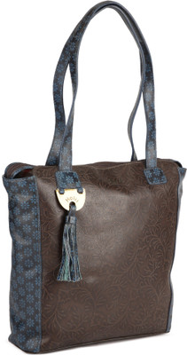 Holii Shoulder Bag(Brown, Blue), Blue;brown
