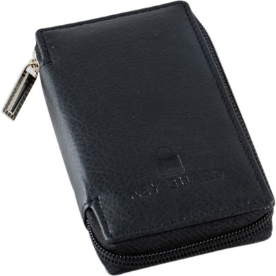 

Instabuyz Black Key Pouch / Wallet Key Chain / Black Wallet Key Chain / Artificial Leather Wallet Keychain Key Chain