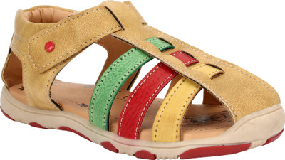 

Glitzy Galz Boys Velcro T-bar Sandals(Beige