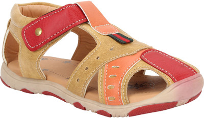 

Glitzy Galz Boys Velcro T-bar Sandals(Beige