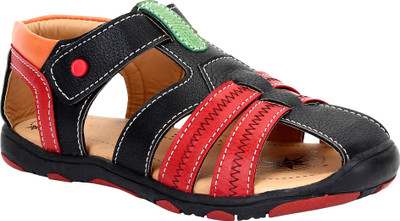 

Glitzy Galz Boys Velcro Strappy Sandals(Black