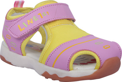 

LNG Lifestyle Boys & Girls Velcro Sports Sandals(Pink, Pink-yellow