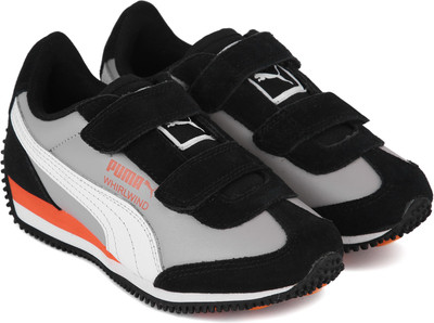 

Puma Boys & Girls Velcro Running Shoes(Black, Puma black-red blast-ash
