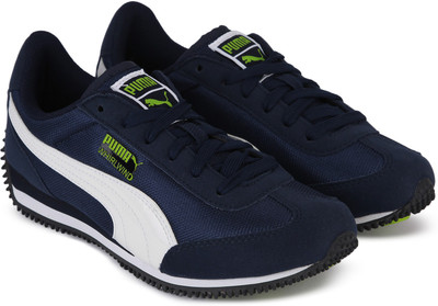 

Puma Boys & Girls Lace Running Shoes(Blue, Peacoat-puma white