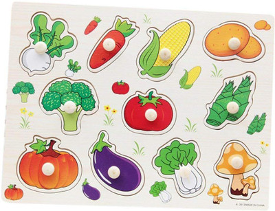

Toyshine Wooden Puzzle Toy, Educational and Learning Toy - Vegetable(Multicolor)