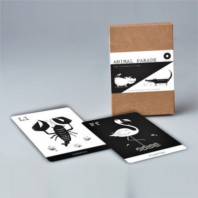 

Pop Goes The Art High contrast cards- Animal Parade(Black)