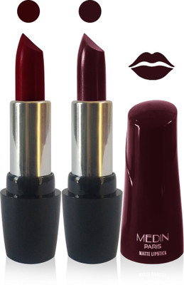 

Medin paris ultra hd elegant colors matte lipstick cosmetics makeup 007 serires set of 2 color(d maroon hot chocolate)