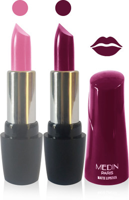 

Medin paris ultra hd elegant colors matte lipstick cosmetics makeup 007 serires set of 2 color(pink magneta)