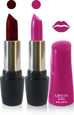 

Medin paris ultra hd elegant colors matte lipstick cosmetics makeup 007 serires set of 2 color(d maroon d purple)