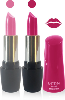 

Medin paris ultra hd elegant colors matte lipstick cosmetics makeup 007 serires set of 2 color(pink purple)