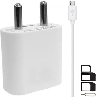 GoSale Wall Charger Accessory Combo for Huawei P8 Lite, Huawei Ascend G630, Huawei Ascend G6, Huawei Honor 3X Charger With 1 Meter Micro USB Charging Data Cable And SIM Adapter(White)