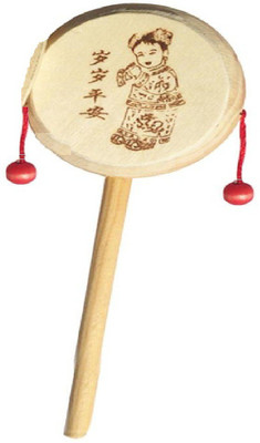 

BuzyKart Wooden Rattle Drum Instrument Musical Toy For kids(Brown)