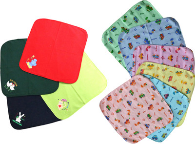 

ANNAPURNA SALES Cotton 240 GSM Face Towel Set(Pack of 10, Multicolor)