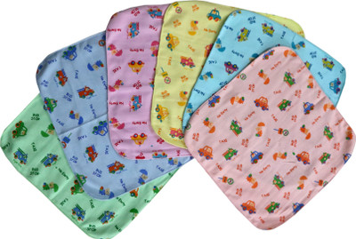 

ANNAPURNA SALES Cotton 240 GSM Face Towel Set(Pack of 6, Multicolor)