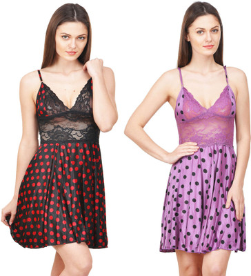 Boosah Polka Print Babydoll