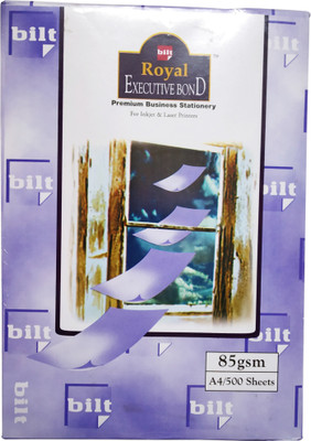 

Bilt Royal Executive Bond A4 Paper 85gsm, 500-Sheets Unruled 21*29.7 A4 paper(Set of 1, White)