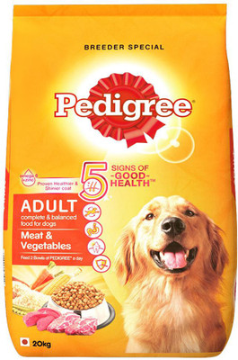 Pedigree Adult Meat, Vegetable 20 kg Dry Dog Food