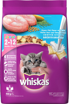 

Whiskas Dry Meal Junior Ocean Fish 0.45 kg Dry Cat Food
