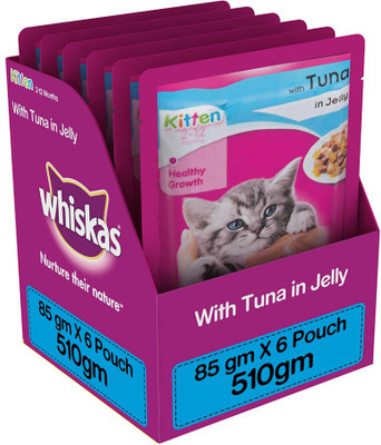 

Whiskas Kitten (2-12 months) Tuna 0.51 kg Wet Cat Food(Pack of 6)
