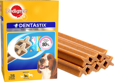 

Pedigree Dentastix Oral Care for Adult Medium Breed (10-25kg), Monthly Pack (28 Sticks) Dog Treat(720 g)