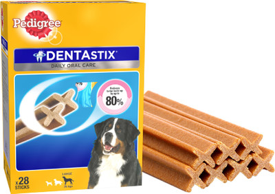 

Pedigree Dentastix Oral Care for Adult Large Breed (25kg+), Monthly Pack (28 Sticks) Dog Treat(1080 g)