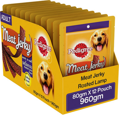 

Pedigree Dog Treats Meat Jerky Stix Lamb Dog Treat(0.96 kg, Pack of 12)