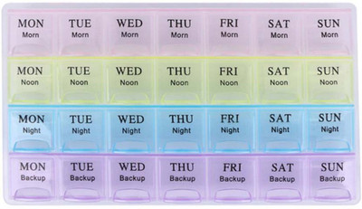 

pinkparifashion 28 28 Medication Organizer box - 7 Days Pill Box(Multicolor)
