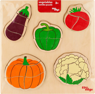 

Eduedge Vegetables Combo Puzzle• Printed on high quality plywood. • Coated with safe paints for children. • Smooth edges and corners .A very attractive & fun toy. Non-toxic eco friendly product(1 Pieces)