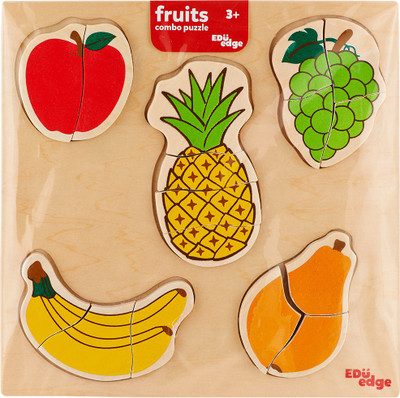 

Eduedge FruIt's Combo Puzzle • Printed on high quality plywood. • Coated with safe paints for children. • Smooth edges and corners .Non-toxic eco friendly product and a fun way to learn.(5 Pieces)
