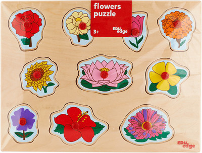 

Eduedge Flowers Puzzle• Printed on high quality plywood with child safe inks. • Smooth edges and corners . • Pencil grip knobs.(1 Pieces)